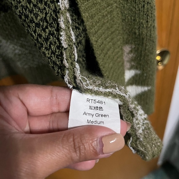 Unbranded army green cardigan - Picture 3 of 5